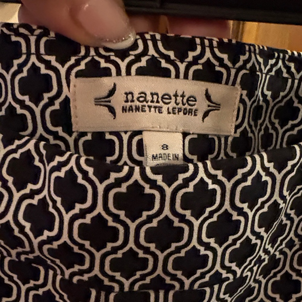 Nanette Lepore Black and White Patterned Women Shorts - Picture 5 of 5